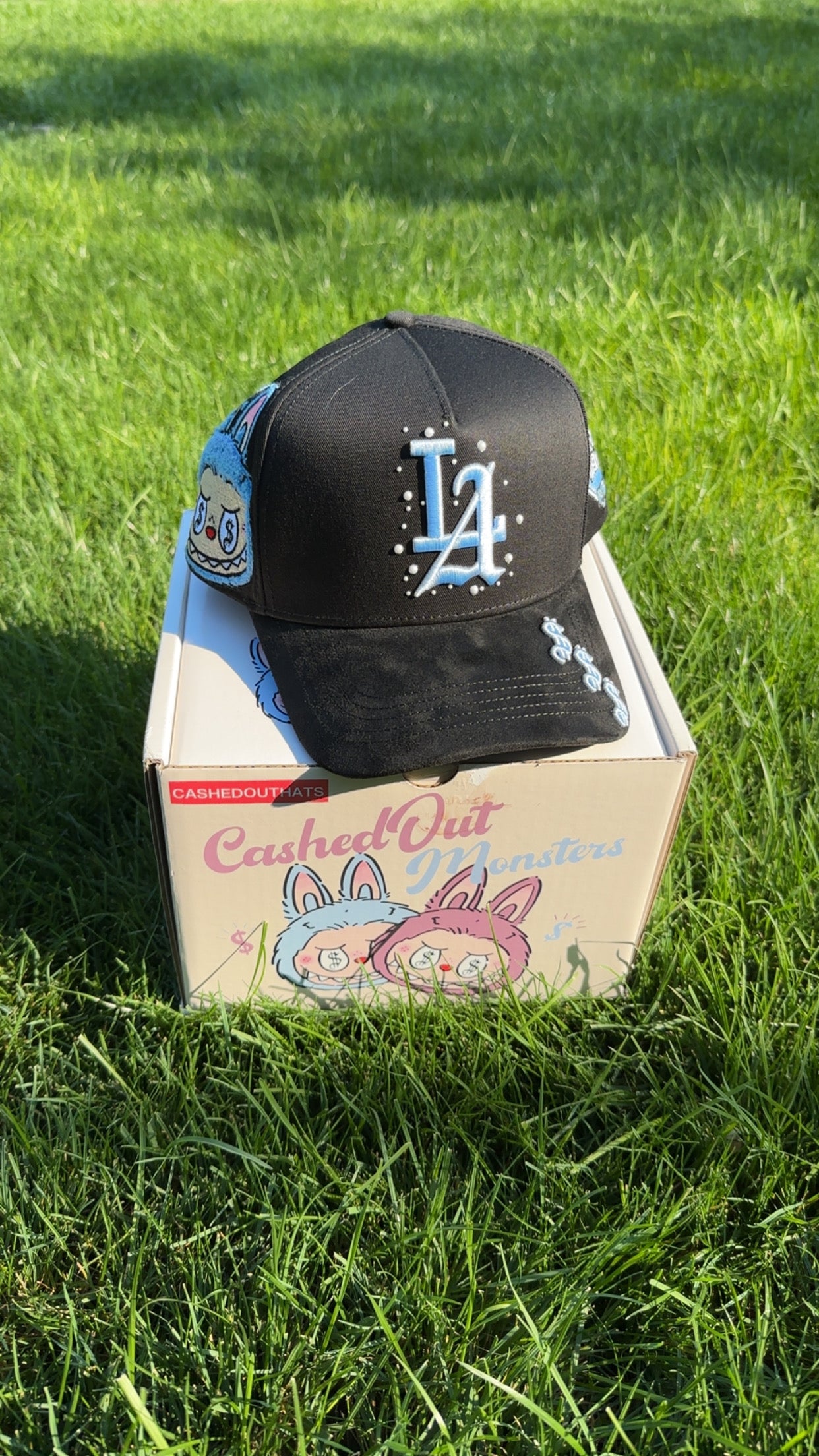 Cashed out Hats- BLUE CASH MONSTER