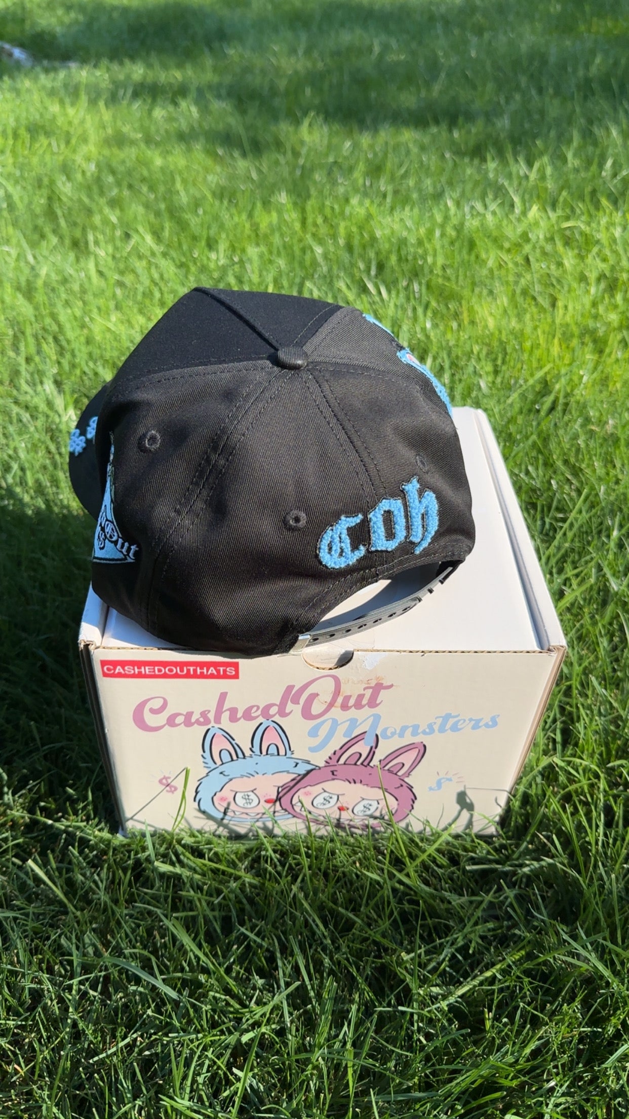 Cashed out Hats- BLUE CASH MONSTER